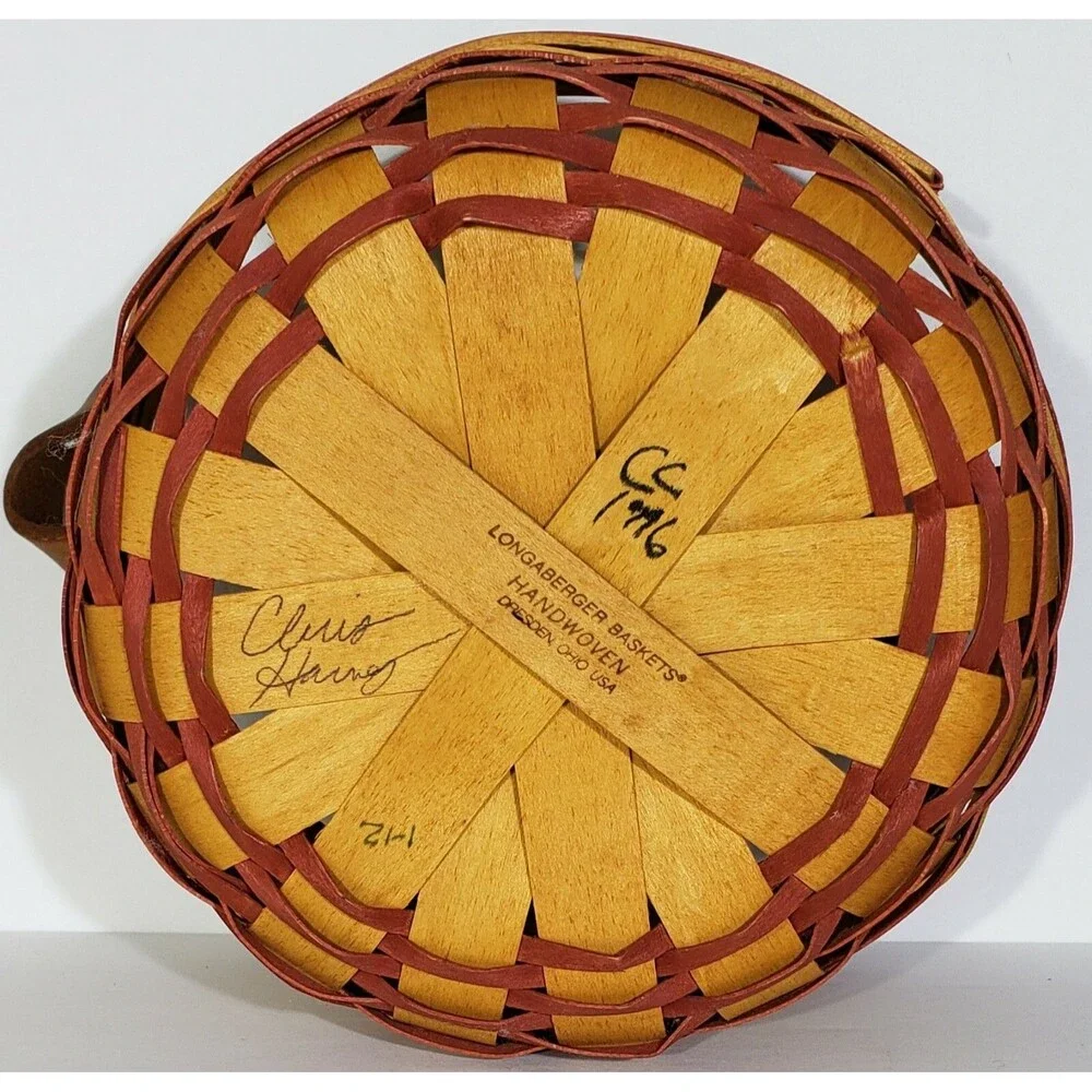 *SIGNED* Longaberger 1995 MOTHERS DAY BASKET OF LOVE #18805 COMBO: Liner, Prtctr